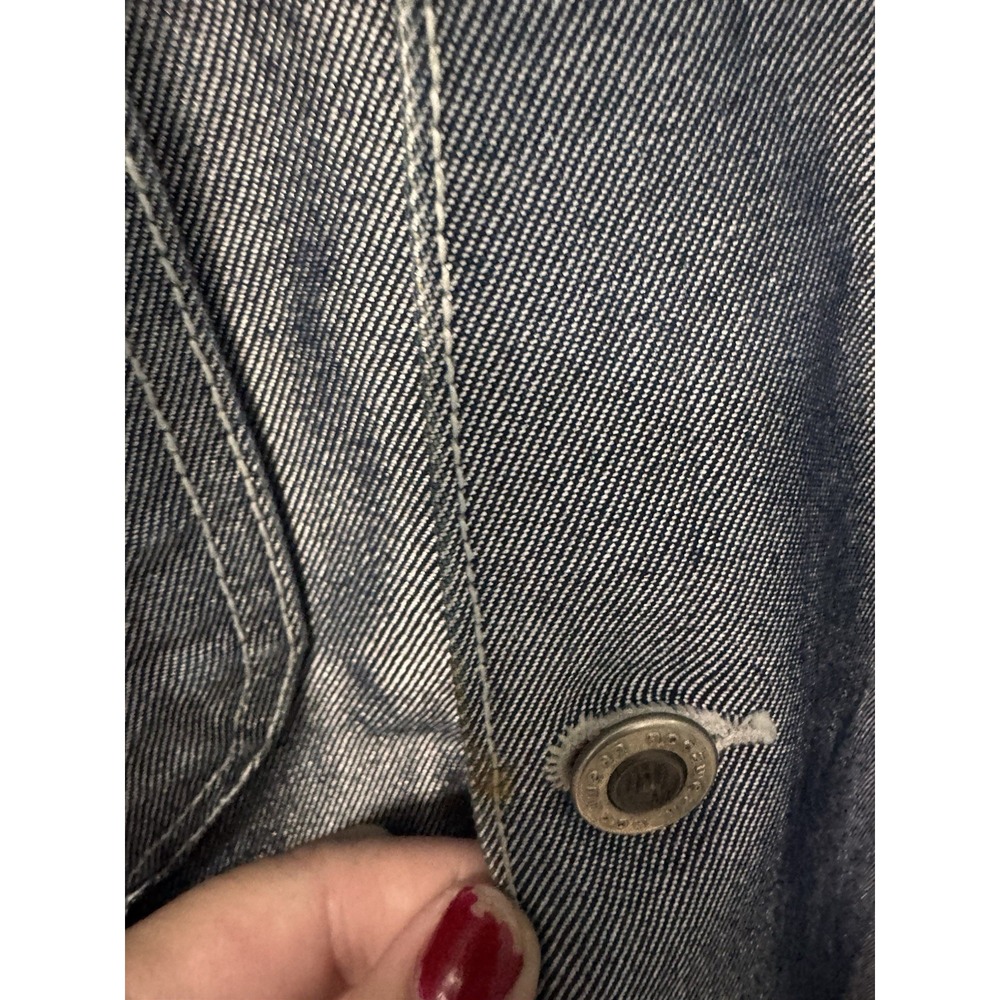Vintage Rocawear Denim Shacket Mens L Cotton Embroidered Shirt Jacket Streetwear - Picture 12 of 12